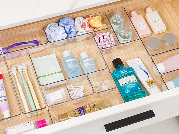 bathroom drawer organizers