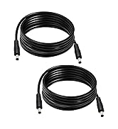 GGIPOWY 2-Pcs 9.8ft DC 5.5mm x 2.5mm Male to Male Power Extension Cable, 14AWG 12V 24V DC Power C...
