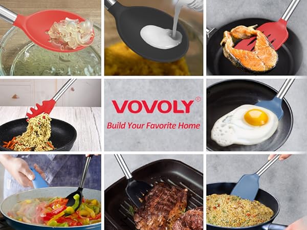 VOVOLY Silicone Kitchen Utensil Set