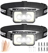 Hanglyeuk Rechargeable Headlamp with Red Light Motion Sensor Led headlamps for Adults Kids Waterp...