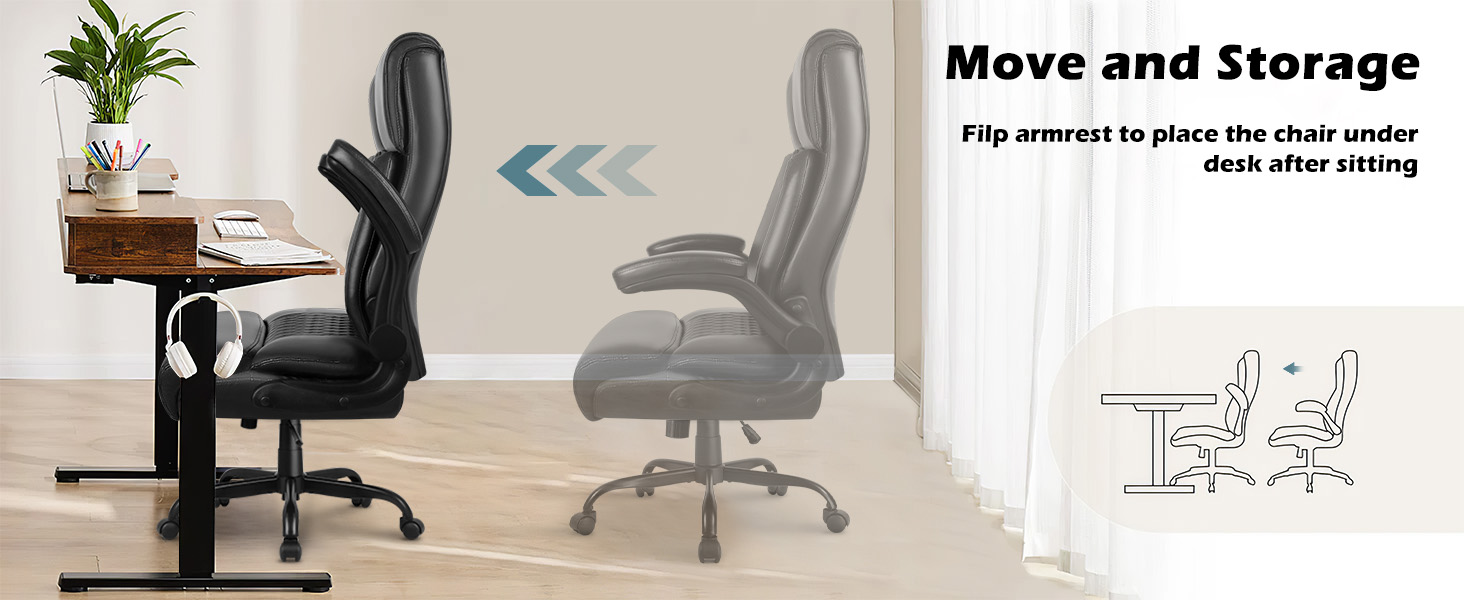 flip-up office chair
