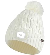 Keains Unisex LED Beanie with Light, USB Rechargeable Headlamp Hat,Gifts for Men and Women
