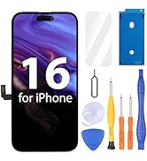 Ayake for iPhone 16 Screen Replacement, 6.1 inch FHD LCD Display and Touch Digitizer Screen, True...