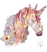 Glitter 3D Unicorn Wall Décor Cardboard Mount Wall Art Cute 3D Purple Pink Wall Decoration for Gi...