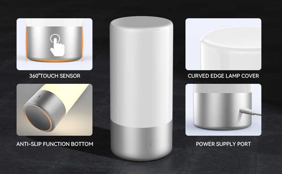 Famigreta Table Lamp Plug In Electric Lamp for Bedroom