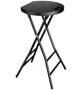 YOMT Portable Folding Stool, 24 inch Folding Bar Stool with Handle, Foldable Stool Chair for Adul...