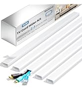 Wuitaouy Cord Hider Kit, 70.8in Cord Covers for 2-3 Wires on Wall, Paintable Cable Hider Wire Cov...