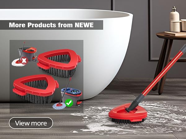 NEWE 2 Pack Scrub Brush Replacement Head for 2-Tank system
