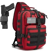 ATBP Tactical Crossbody Backpack Large Sling Pack With Holster Shoulder Bag For Men Outdoors Hiki...