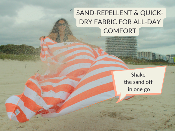 Sand-repellent and quick dry
