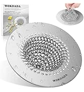 Wokdada Sink Drain Strainer, Reversible No Clog Mesh Kitchen Sink Drain Strainer, 304 Stainless S...