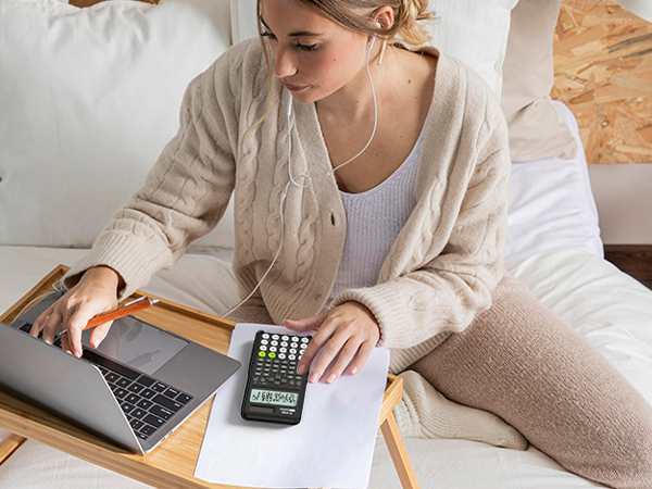 ROATEE Calculators 401 Functions 2-Line Display with Sliding Cover