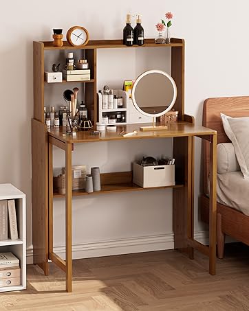 folding desk with storage
