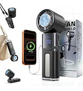 Elecshion Portable Handheld Fan, Cold Spot, Retractable USB-C Cable, 6000mAh Rechargeable Persona...