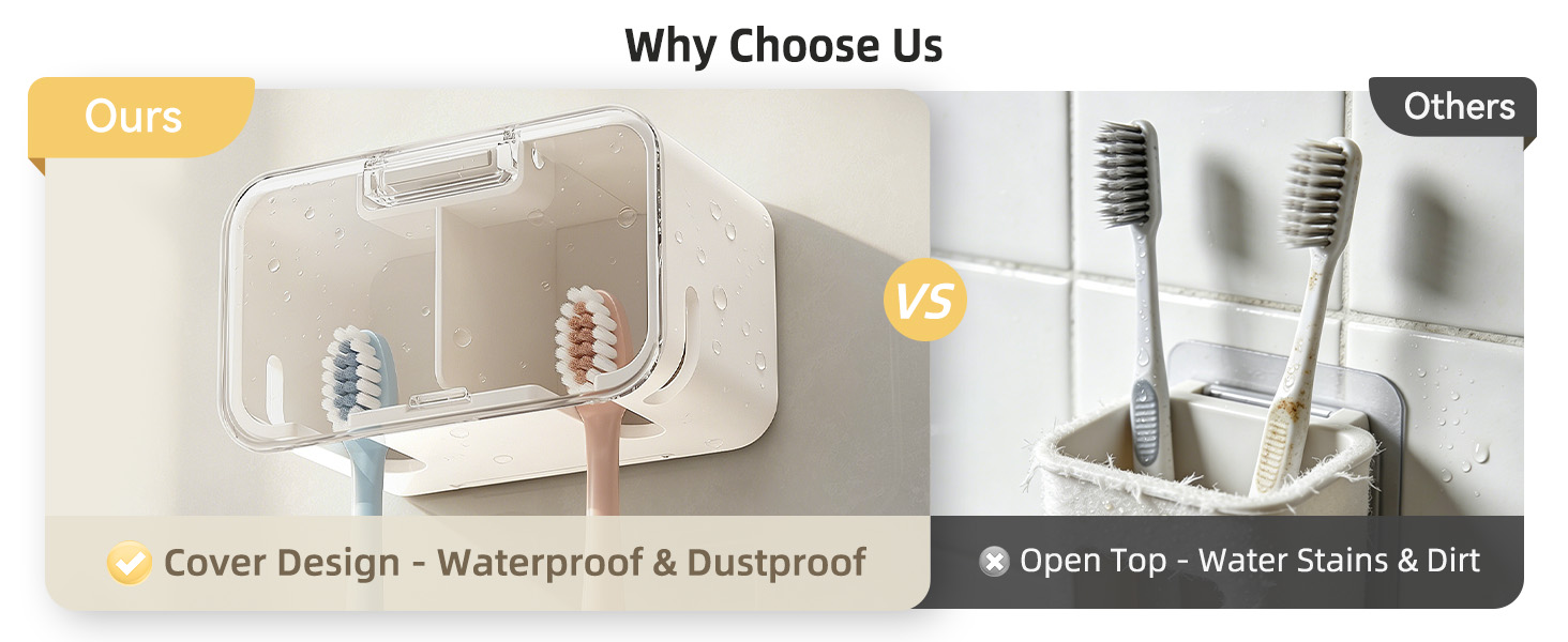 toothbrush holder with cover