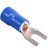 100pcs Insulated Fork Spade Wire Connectors, U Type Electrical Crimp Terminal for 16-14AWG Cable ...