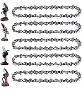 5 Pieces 4 Inch Mini Chainsaw Chain for Stihl GTA 26, 4 Inch Replacement Chains for Cordless Elec...