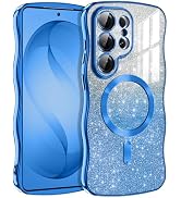 Meshine for Galaxy S26 Ultra Case,[Compatible with MagSafe][Built-in Camera Lens] Magnetic Curly ...