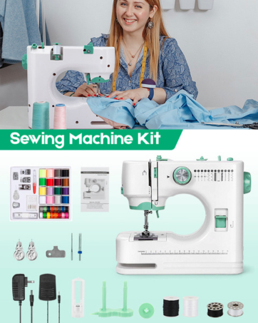 Sewing Machine for Beginners with 6 Included Feet Portable Sewing Machine with Foot Pedal