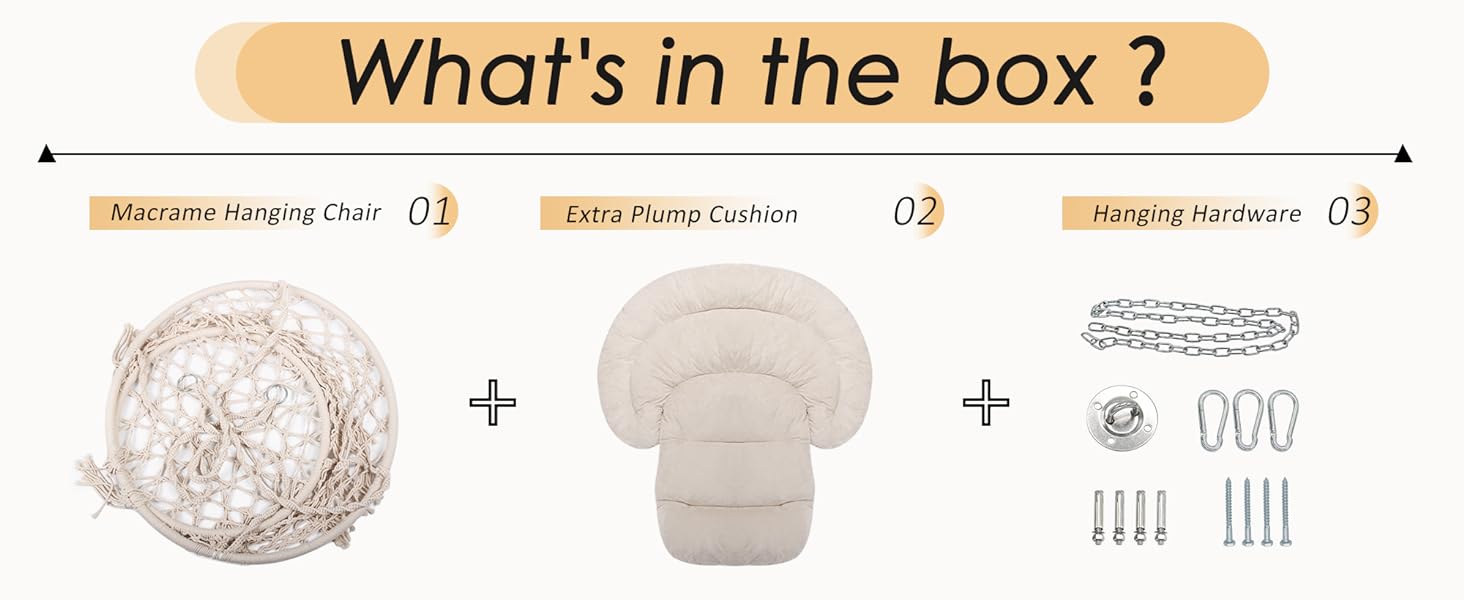 hanging chair with cushion