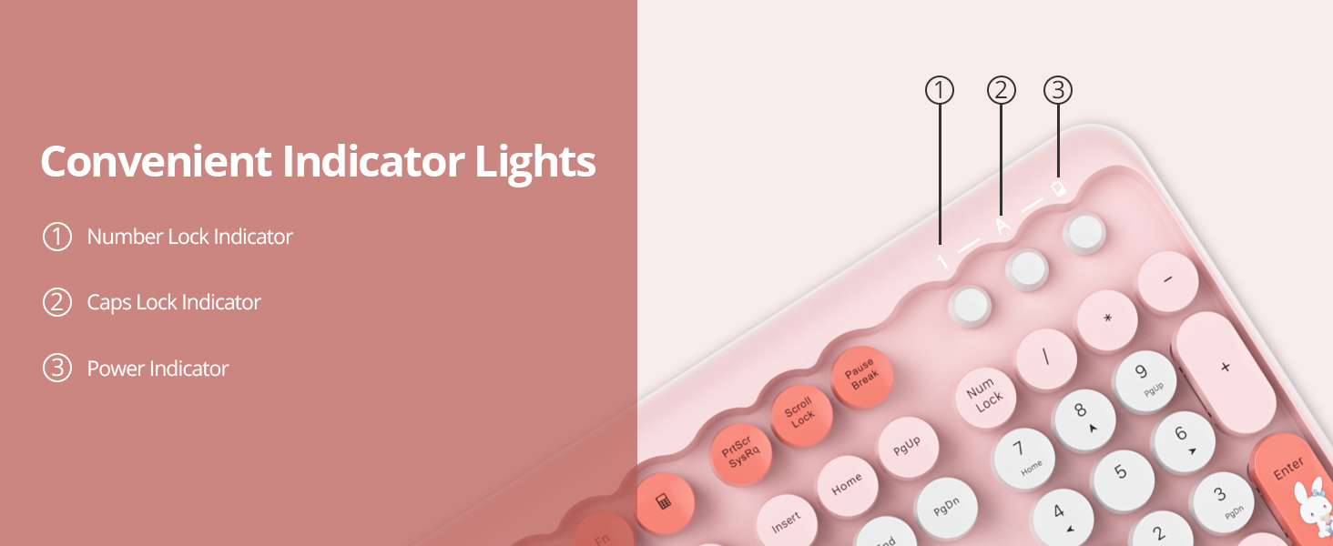 cute keyboard and mouse wireless