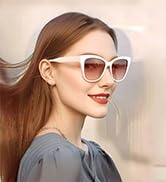 Joopin Oversized Cateye Sunglasses for Women, Fashion Metal Frame Cat Eye Womens Sunglasses