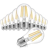 TOBUSA 12-Pack Dimmable Globe A15 LED Bulbs 60W Equivalent, 6W Vintage E26 Edison Bulb 2700K Warm...