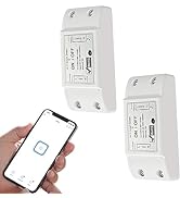 Bkiyougo 10A Wireless Smart Switch, Wi-Fi Light Switch Compatible with Alexa &amp; Google Home &amp; Smar...