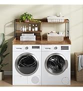 HavenlyYouth Washer and Dryer Countertop with Shelves, 54" x 27.56" 3 Tiers Large Laundry Topper ...