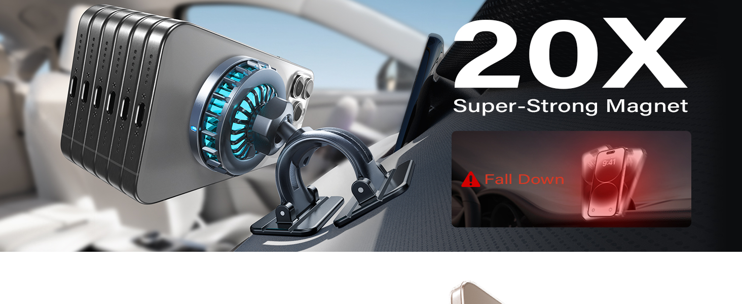 Qi2 15W MagSafe Car Mount Charger iPhone 16 15 Pro Max Wireless Car Charger
