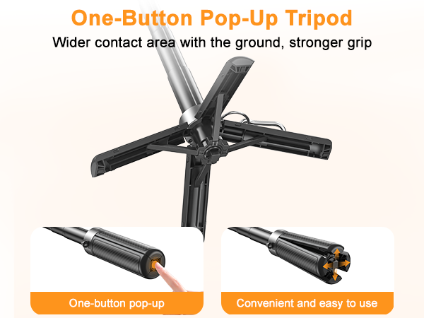 one key open selfie stick 