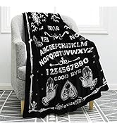 Jekeno Ouija Board Blanket Gothic Witch Gift for Halloween Sun Moon Skeleton Skull Horror Spooky ...