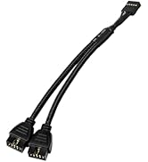 upHere 1-Pack USB 2.0 Motherboard Splitter - 9-Pin to Dual 9-Pin Header Extension Cable for CPU A...