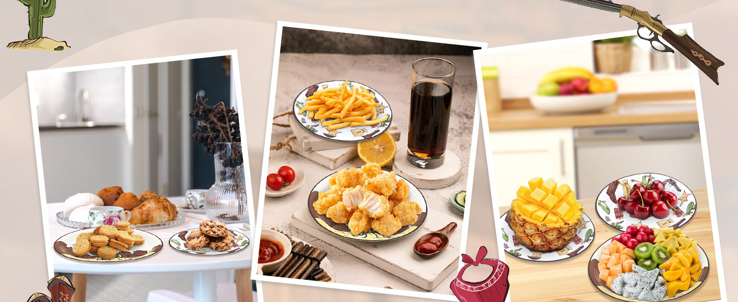 bandana plates rustic country Wild West cowboy birthday party celebration paper plates napkins