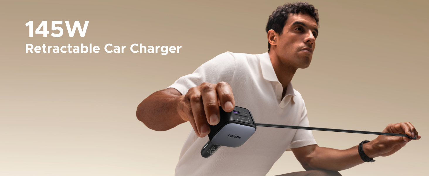 145W Retractable Car Charger