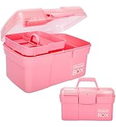TERGOO 11in Mutipurpose Storage Box Organizer with Removable Tray, Portable Small Craft Box with ...