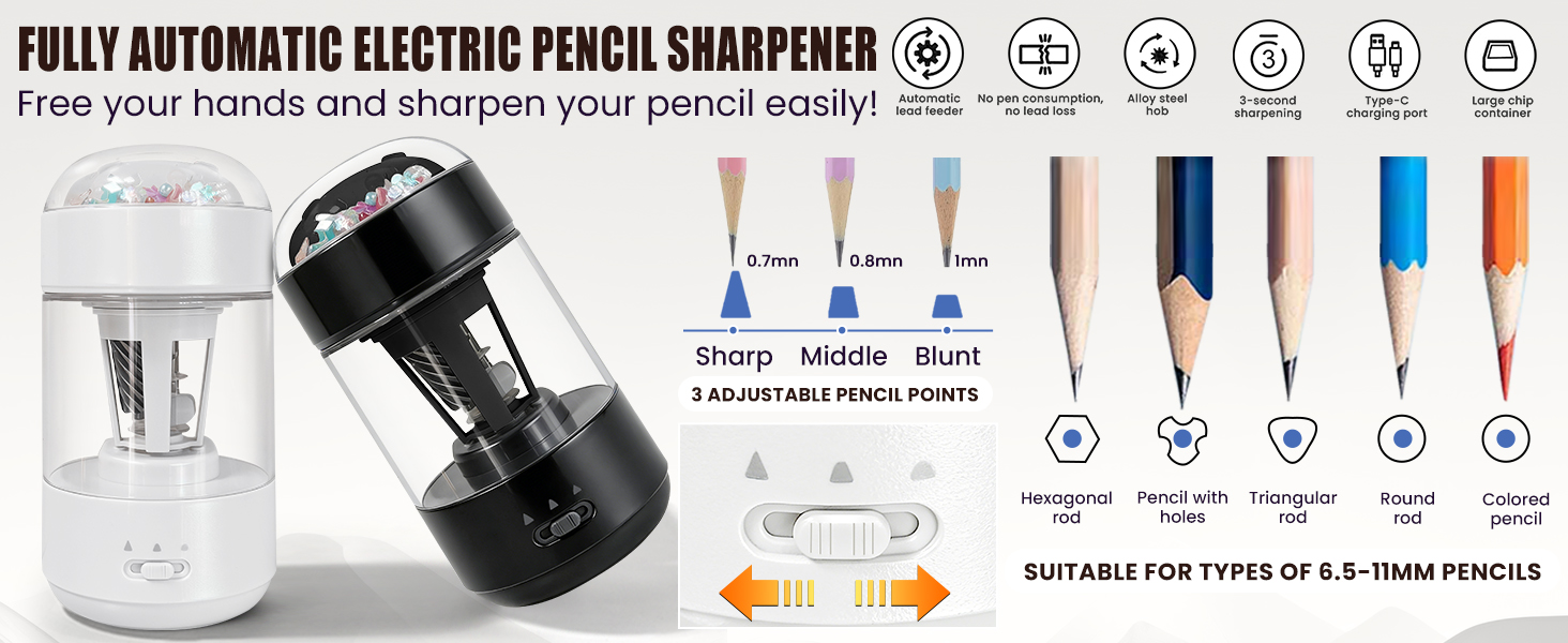 Fully Automatic Electric Pencil Sharpener