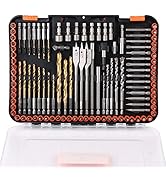 HORUSDY Impact Drill Bit Set, 112-Pieces 1/4" Hex Shank Impact Driver Bits and Screwdriver Bits S...