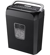 Bonsaii Paper Shredder for Home Use,6-Sheet Crosscut Paper and Credit Card Shredder for Home Offi...