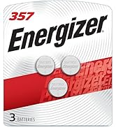 Energizer 357/303 Batteries (3 Pack), 1.5V Silver Oxide Button Cell Batteries