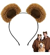 Bear or Chipmunk Ears Headband Brown, Cute Care Hairband for Bear Costume, Animal Ear Head Wear f...