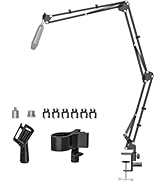 BAISHUN Microphone Boom Arm, Professional Desk Mic Stand with 1/4", 3/8", 5/8" Adapters, Heavy-Du...