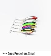 EXAURAFELIS 5pcs Plopper Fishing Lures Topwater Fishing Lures Whopper Floating Lure for Catfish P...