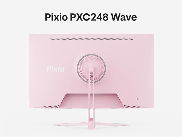 Pixio PXC248 Wave Pink 24 inch 200Hz Refresh Rate FHD 1080p Resolution 1500R Curve Fast VA Panel 1ms...