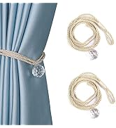 HedongHexi Crystal Curtain Ties, Curtain Tie Backs with Bead, Outdoor Curtain Tieback , Rope Curt...