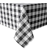 Hiasan 60 x 84 Inch Checkered Tablecloth Rectangle - Wrinkle Resistant and Waterproof Table Cloth...
