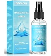 BOCACUE Pure Magnesium Oil Spray, Topical Magnesium Chloride for Muscle Relief &amp; Leg Cramps, Mine...