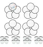 YEAHACLUB 20 PCS Foldable Flying Disc Fans with Bags, 9.8'' DIY Handheld Fabric Folding Fan, Blac...