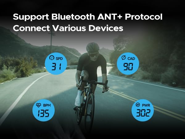 support various device, cadence sensor, heart rate montitor, power meter