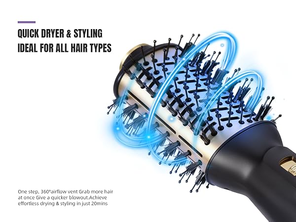 hot air hair dryer brush